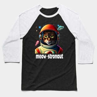 FUNNY SPACE CAT IS A MEOW-STRONAUT CUTE KITTEN FELINE Baseball T-Shirt